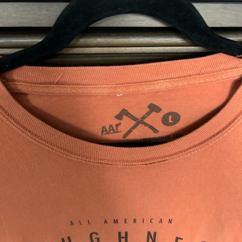 Roughneck Men's Long Sleeve Tee in Orange - Picture 2 of 3